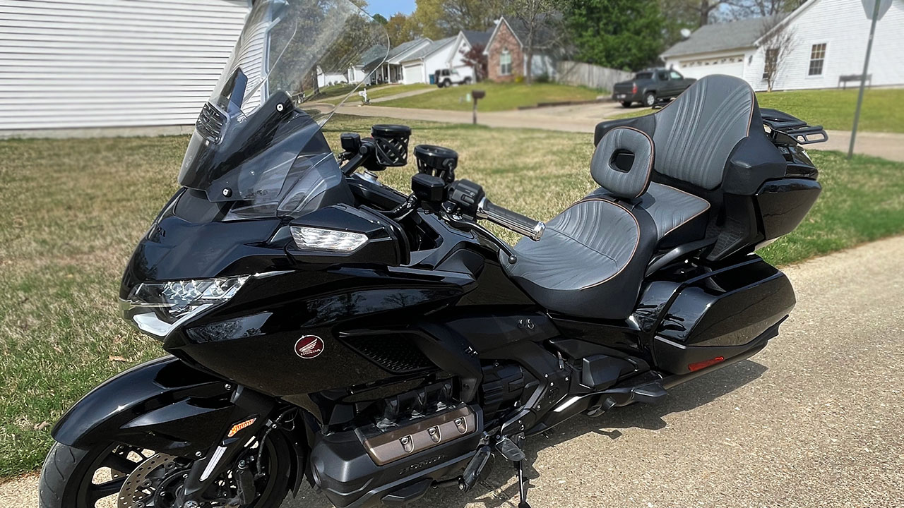 "I do believe it’s a WIN. The gray might not be for all, but I like that it adds a bit of contrast to the bike. The logo and seat trim fit the bike, in my opinion, well... Also, please pass on a 'Job well done' to the production/shipping team."
-Doug O.
Honda Gold Wing
#ridecorbin #BuiltForTheRoad #motorcycleaccessories #motorcycles #motorcycle #hondamotorcycles #motorcycleseat #goldwing #goldwing1800
